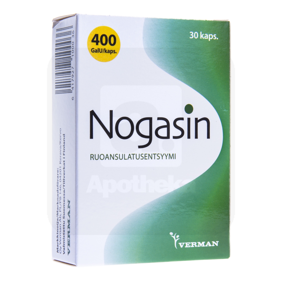 NOGASIN KAPSLID 400GaIU N30 - Изображение товара