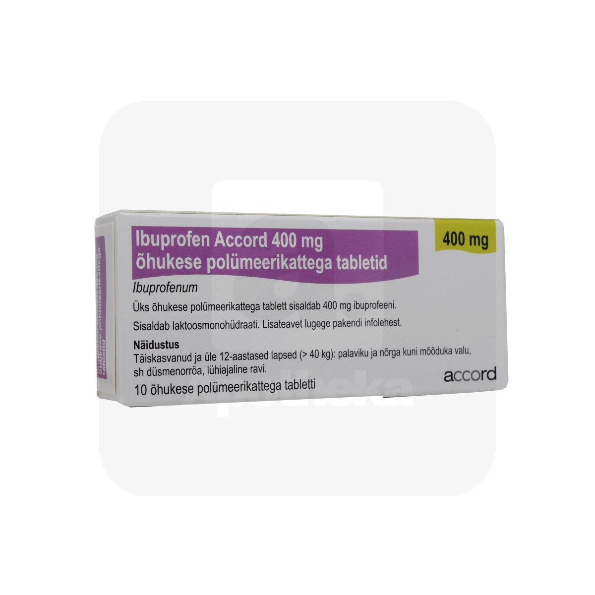 IBUPROFEN ACCORD KAETUD TBL 400MG N10 - Изображение товара