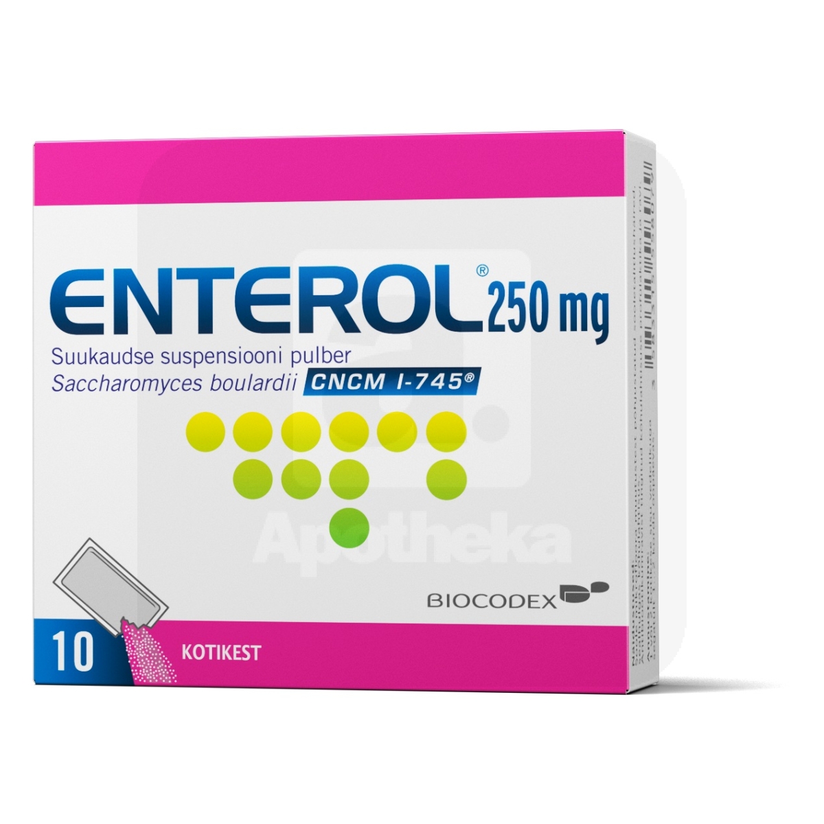 ENTEROL SUUKAUDSE SUSPENSIOONI PULBER 250MG N10 - Изображение товара