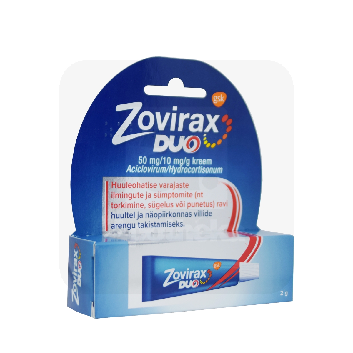 ZOVIRAX DUO KREEM 50MG+10MG/G 2G - Изображение товара