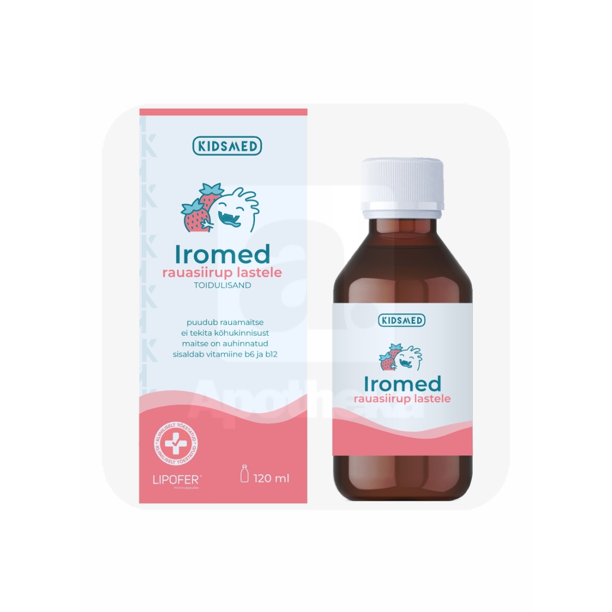 KIDSMED IROMED RAUASIIRUP LASTELE 120ML - Изображение товара