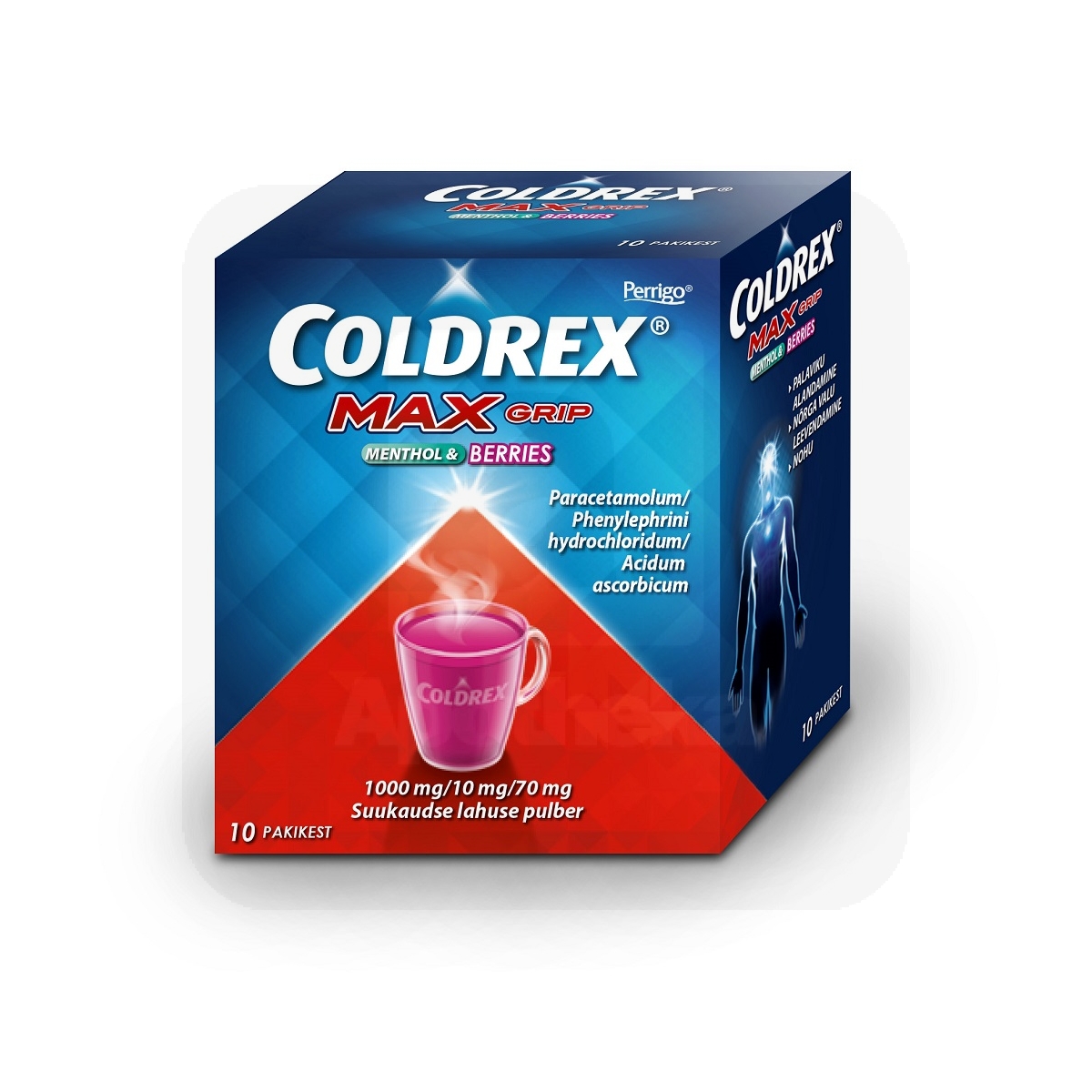 COLDREX MAXGRIP MENTHOL & BERRIES 1000+10+70MG N10 - Изображение товара