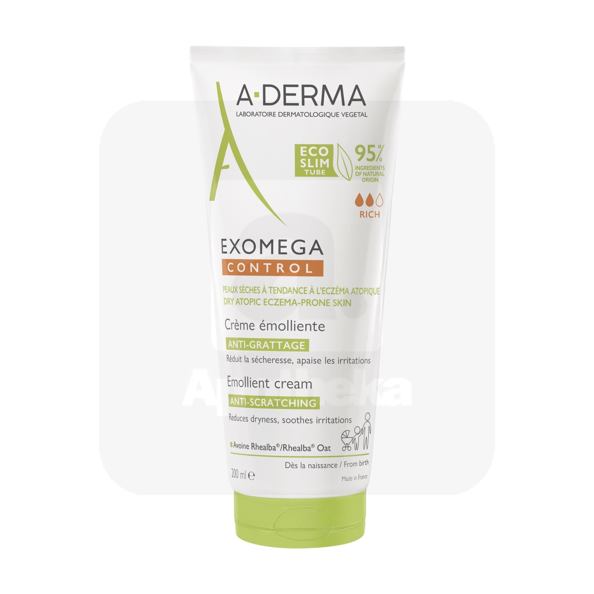 A-DERMA EXOMEGA CONTROL KREEM ATOOPILISELE NAHALE 200ML