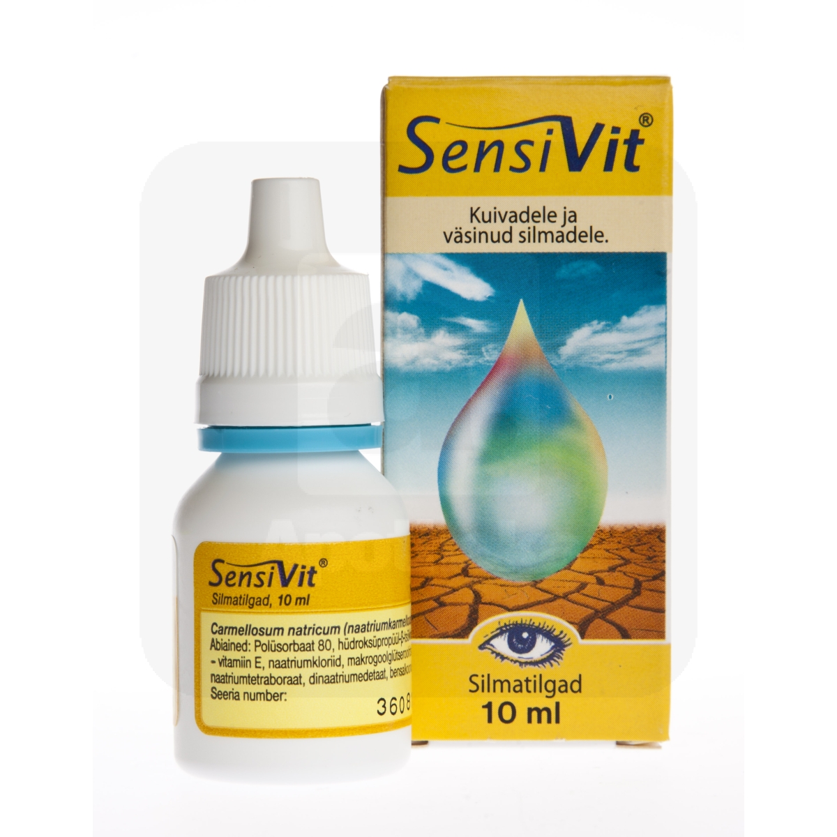 SENSIVIT SILMATILGAD 10ML KUIVADELE VÄSINUD SILMADELE - Изображение товара