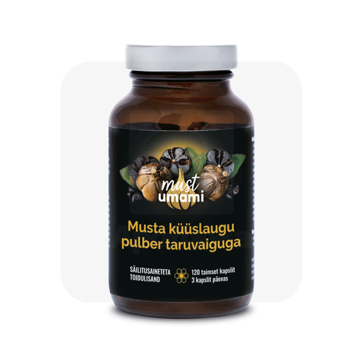 MUST KÜÜSLAUK TARUVAIGUGA KAPSLID N120 (60G)