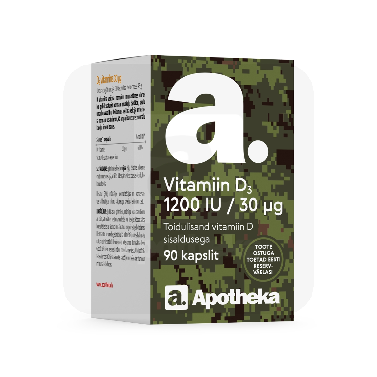 A. VITAMIIN D3 KAPSLID 30MCG N90