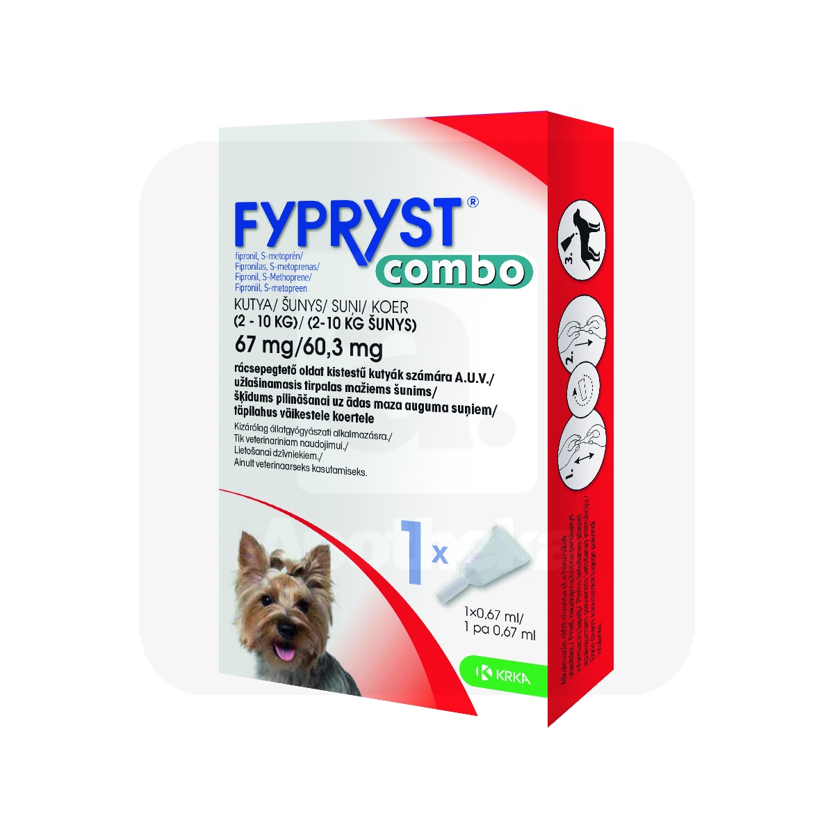 FYPRYST COMBO TÄPILAHUS 67+60,3MG/0,67ML N1 (2-10KG) - Изображение товара