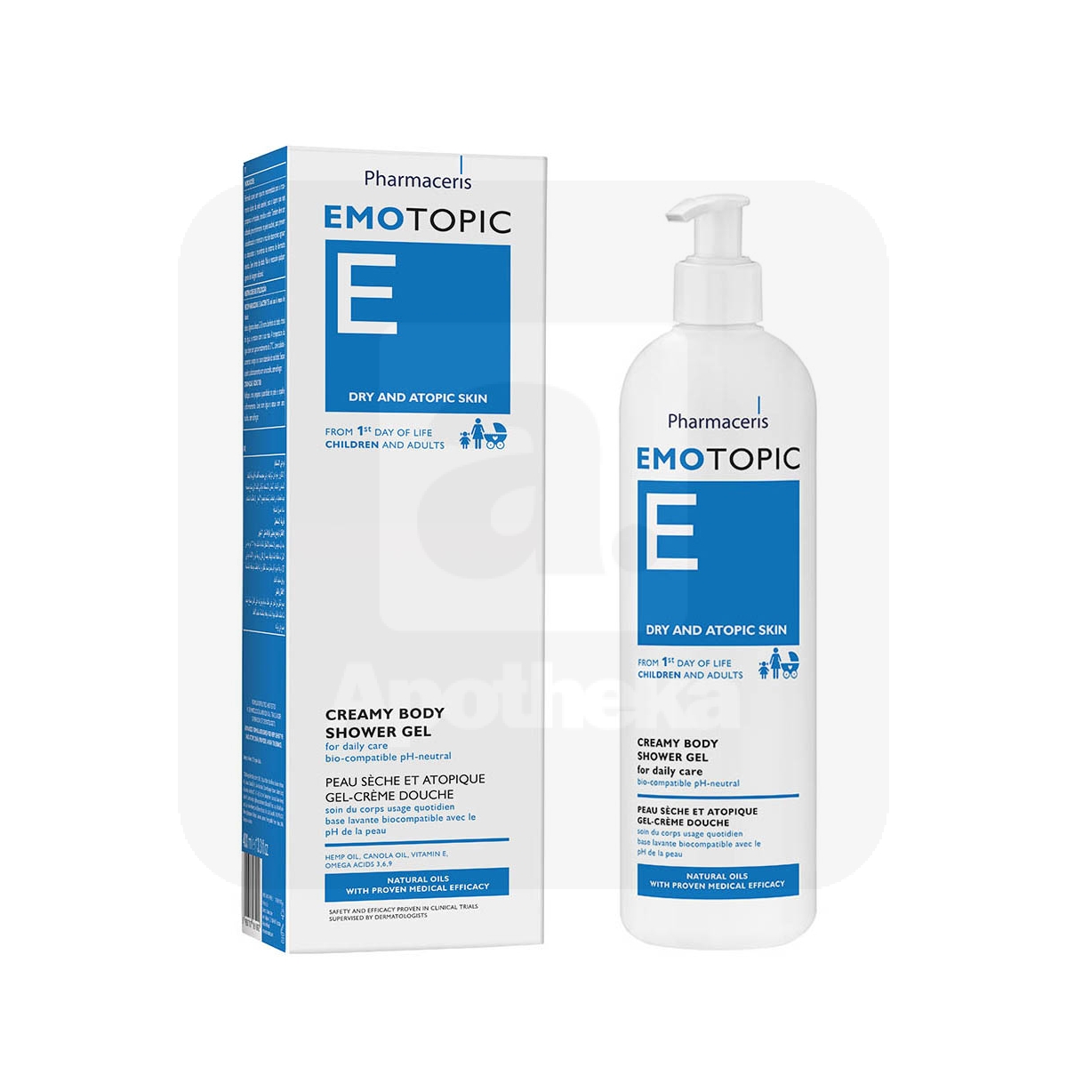 PHARMACERIS E EMOTOPIC DUSHIGEEL KREEMJAS 400ML - Изображение товара