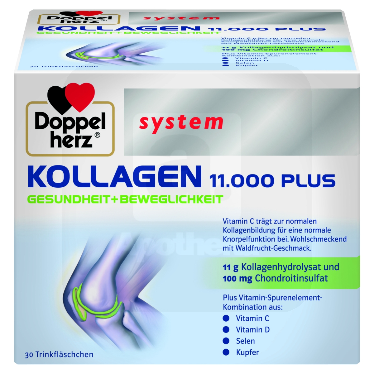 DOPPELHERZ SYSTEM KOLLAGEN 11.000 PLUS N30 SUUKAUDNE LAHUS AMPULLIS - Изображение товара