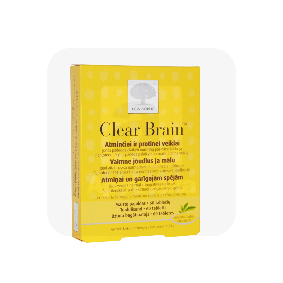 NEW NORDIC CLEAR BRAIN TBL N60