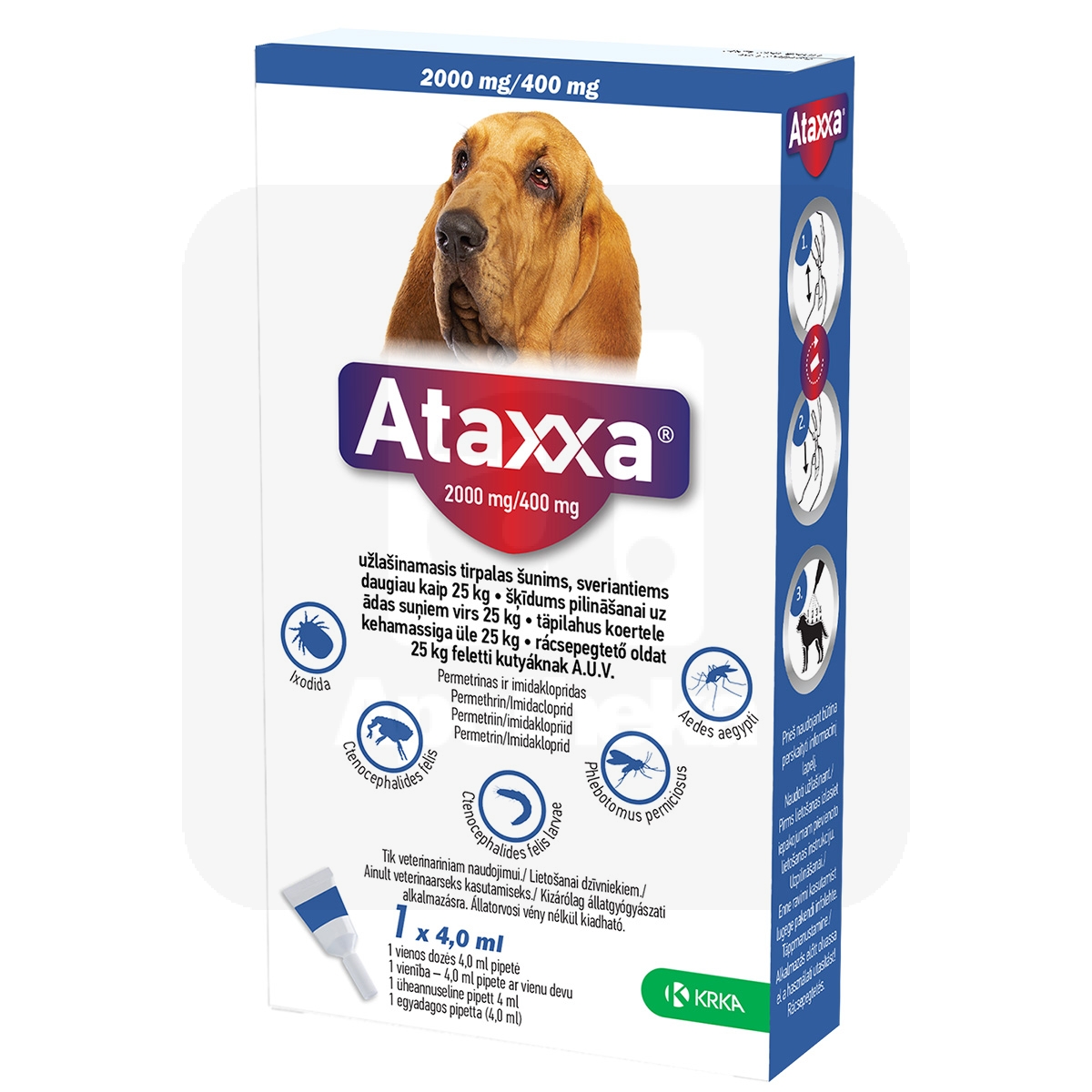 ATAXXA TÄPILAHUS 2000MG+400MG/4ML N1 (>25KG) - Изображение товара