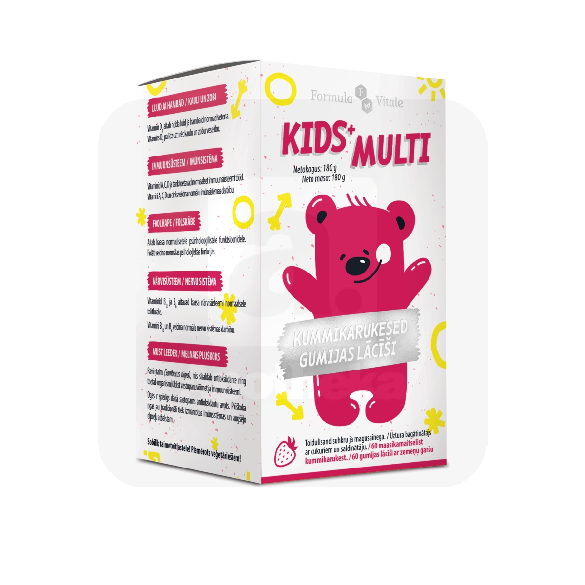 FORMULA VITALE KIDS+ MULTI KUMMIKARUKESED N60 - Изображение товара