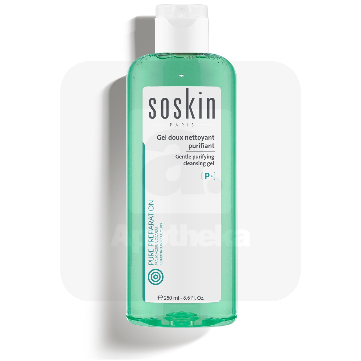 SOSKIN PARIS PUHASTUSGEEL RASUSELE JA KOMB.NAHALE 250ML - Изображение товара