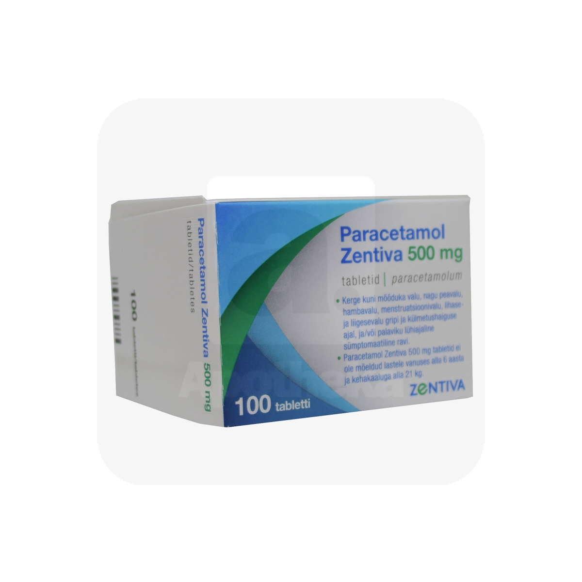 PARACETAMOL ZENTIVA TBL 500MG N100 - Изображение товара