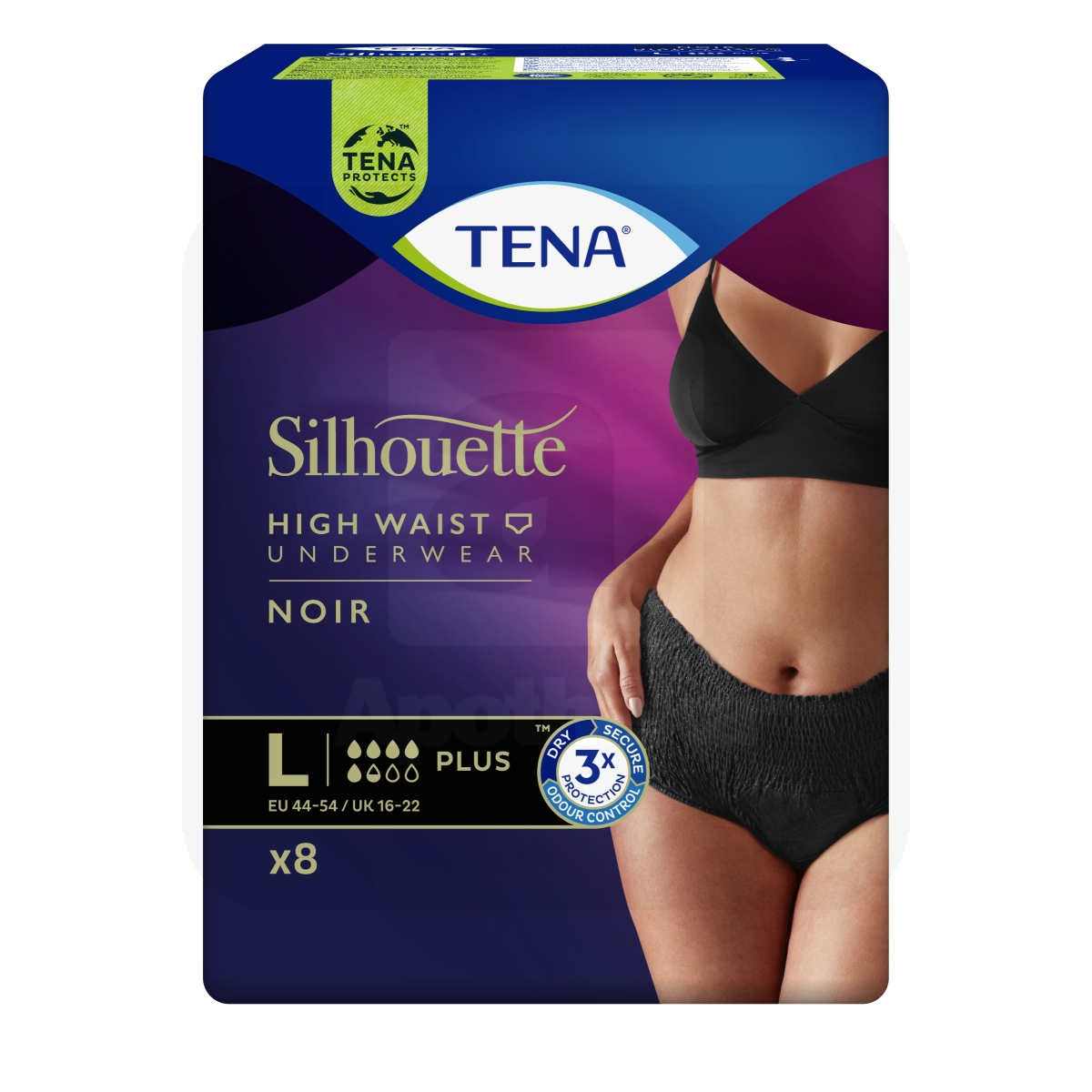 TENA SILHOUETTE NOIR PLUS PÜKSMÄHKMED L N8 - Изображение товара