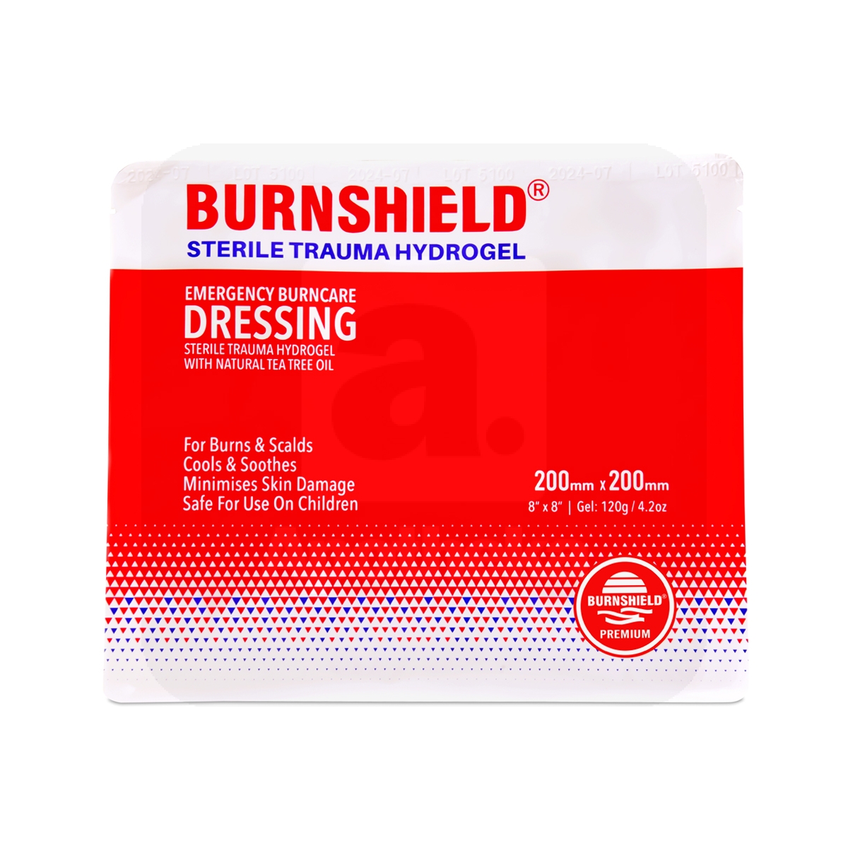 BURNSHIELD PÕLETUSSIDE GEELIGA STERIILNE 20X20CM