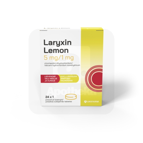 LARYXIN LEMON LOSENG 5MG+1MG N24