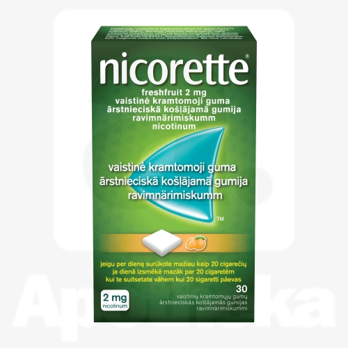 NICORETTE FRESHFRUIT NÄRIMISKUMM 2MG N30