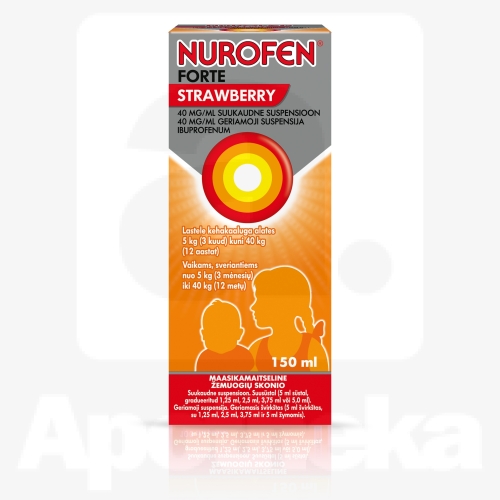 NUROFEN FORTE STRAWBERRY SUUKAUDNE SUSP 40MG/ML 150ML