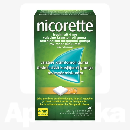 NICORETTE FRESHFRUIT NÄRIMISKUMM 4MG N30