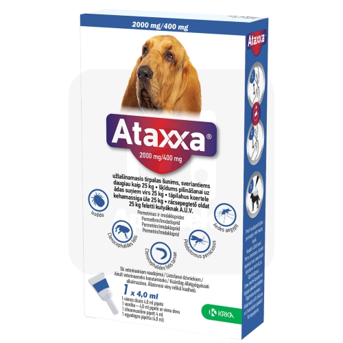 ATAXXA TÄPILAHUS 2000MG+400MG/4ML N1 (>25KG)