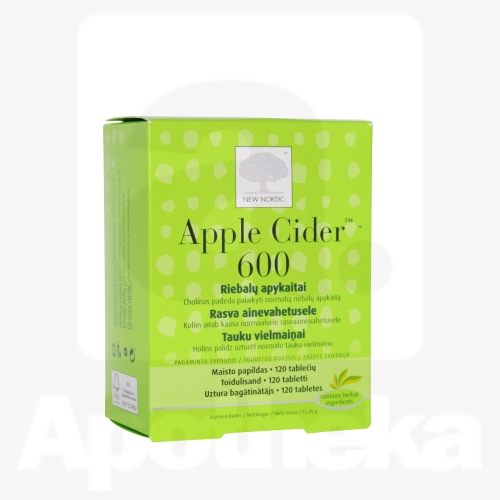 NEW NORDIC APPLE CIDER TBL 600MG N120