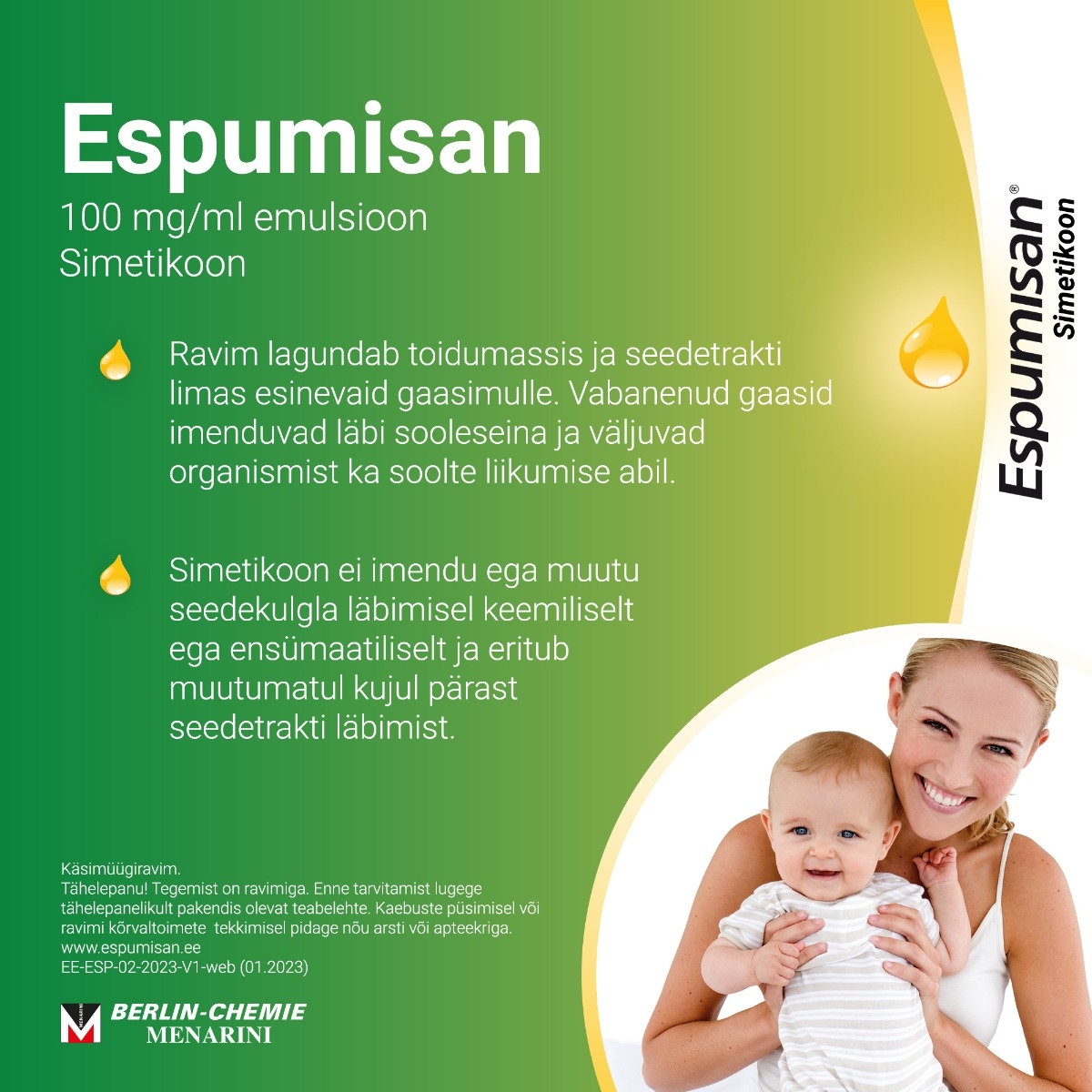 ESPUMISAN  SUUKAUDSED TILGAD EMULS 100MG/ML 30ML