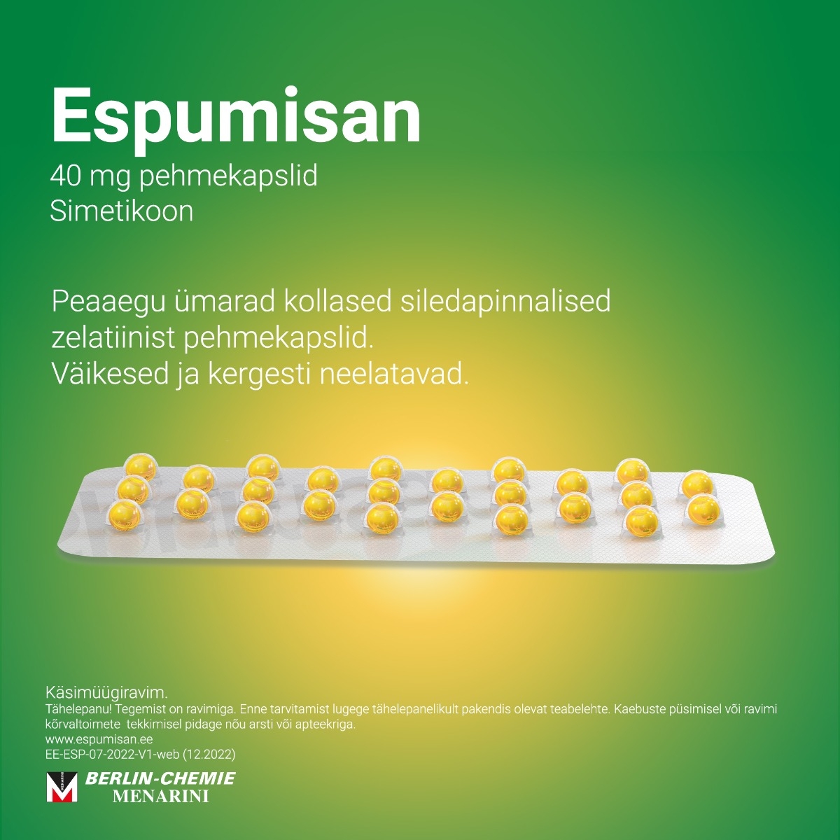 ESPUMISAN PEHMEKAPSEL 40MG N25 - Изображение товара 2