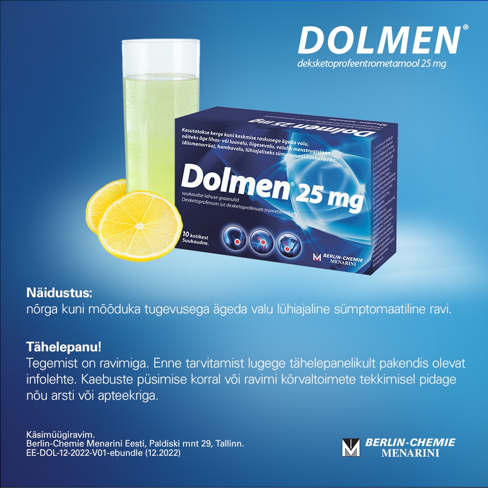 DOLMEN SUUKAUDSE LAH GRAN 25MG N10 - Изображение товара 5