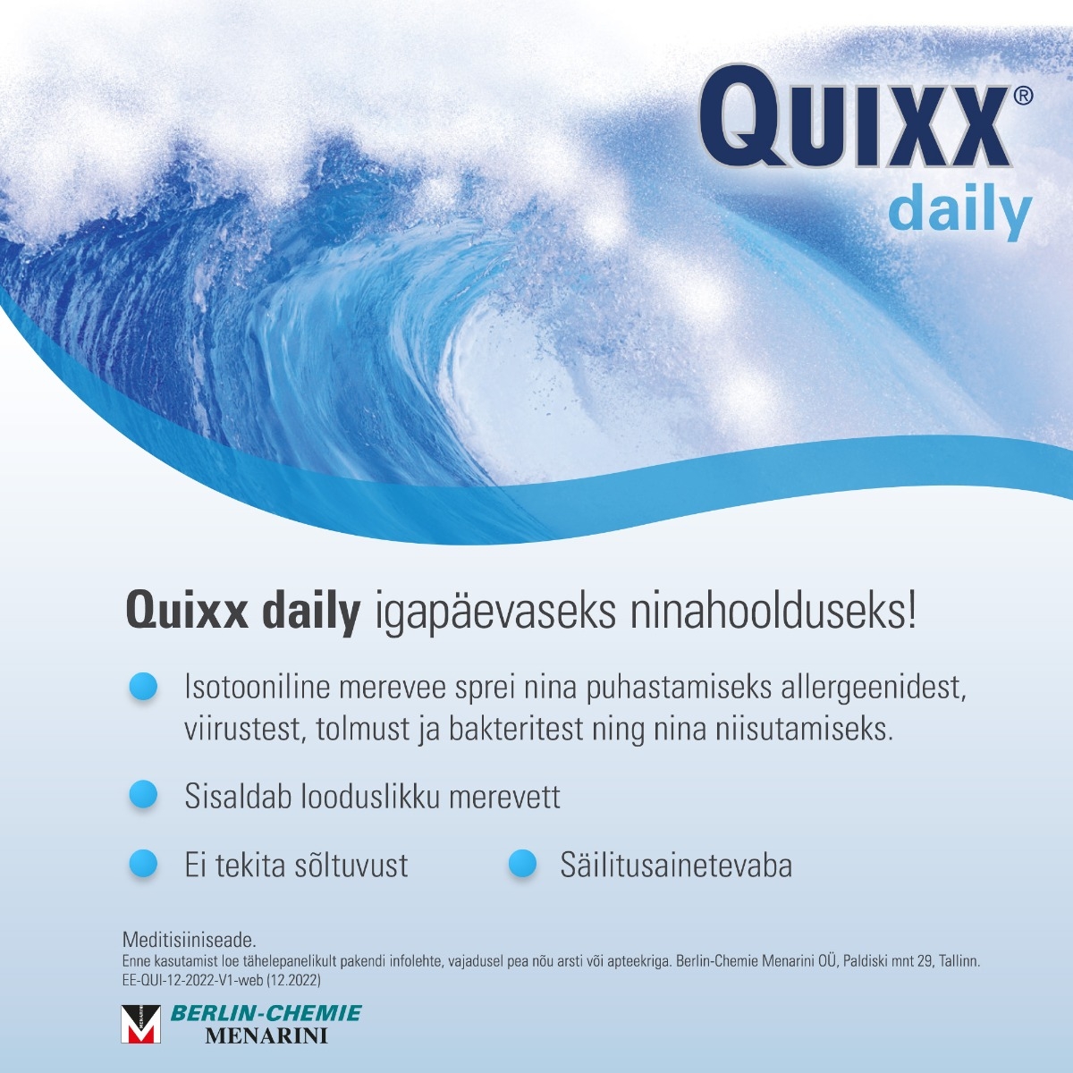 QUIXX DAILY NASAL SPRAY 100ML